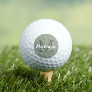 Personalised Initial Name Sage Green  Golf Balls