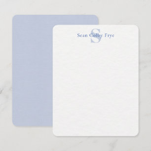 Personalised Initial Note Cards Custom Stationery