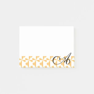 Personalised Initial Pumpkin Pinwheels Post-it Notes