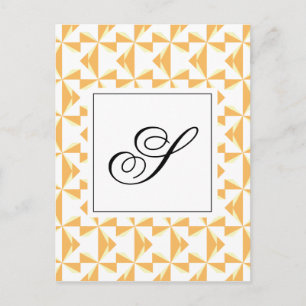 Personalised Initial Pumpkin Pinwheels Postcard