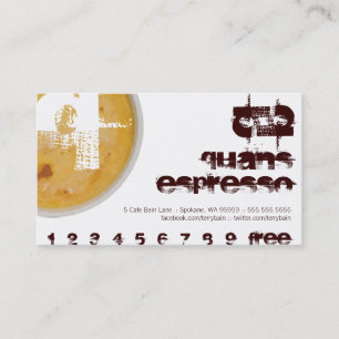 Personalised Initial Q Coffee Loyalty Card