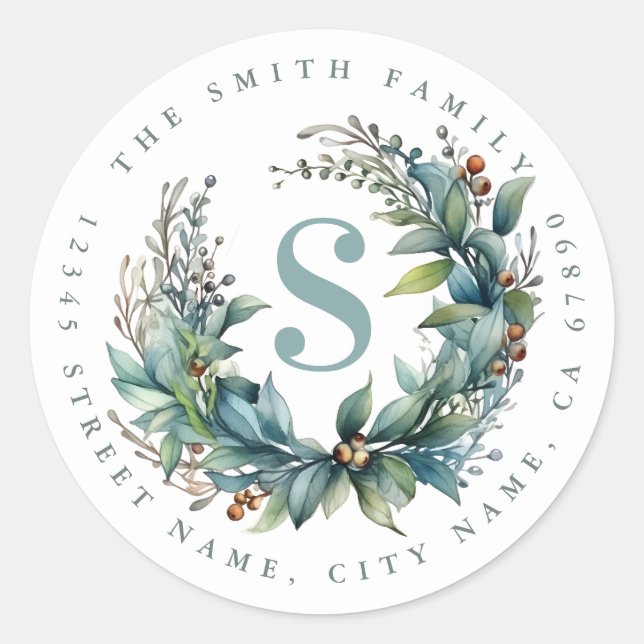 Personalised Initial Round Stickers (Front)