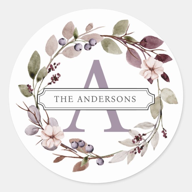 Personalised Initial Round Stickers (Front)