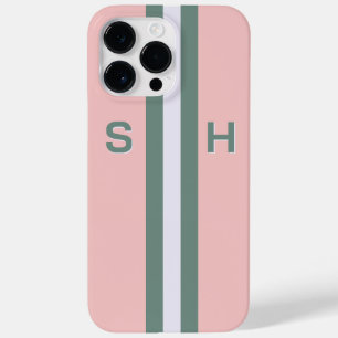 Personalised initial stripe Case-Mate iPhone 14 pro max case