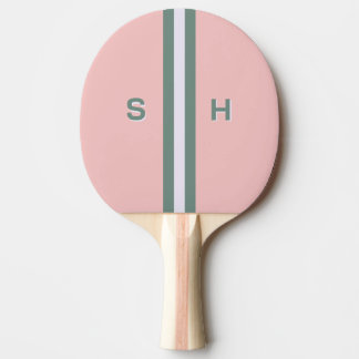 Personalised initial stripe ping pong paddle