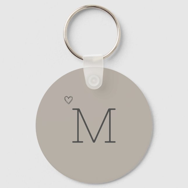 Personalised Initial | Stylish Minimalist  Key Ring (Front)