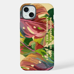Personalised Initial Tropical Botanical Aesthetic iPhone 15 Plus Case