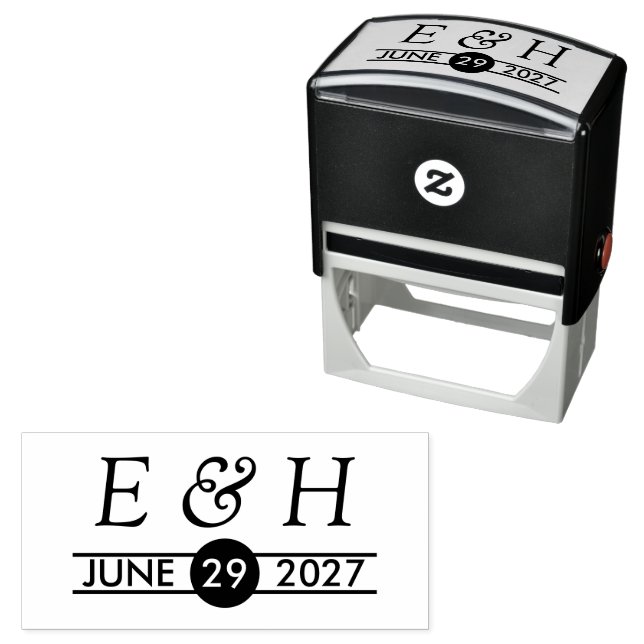 Personalised Initials and Date Self-inking Stamp (In Situ)