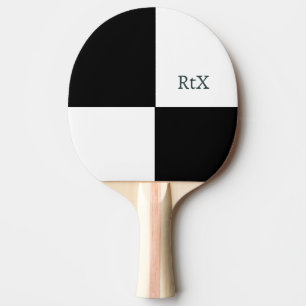 Personalised Initials B&W Design Ping Pong Paddle