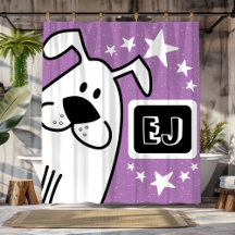 Personalised Initials Black and White Dog