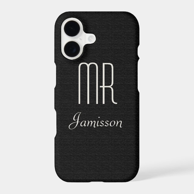 Personalised Initials MR Black HIS (Back)