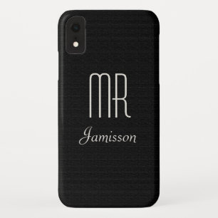 Personalised Initials MR Black HIS Case-Mate iPhone Case