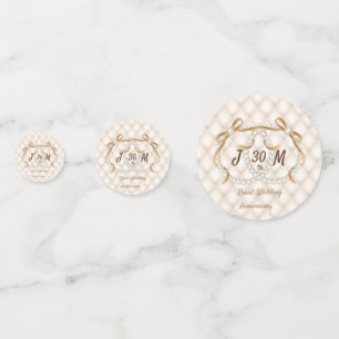 Personalised Initials Pearl Ribbon Table Confetti