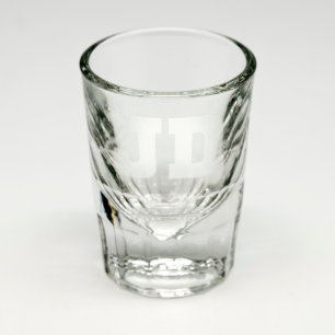 Personalised Initials Sand Etched Shot Glass