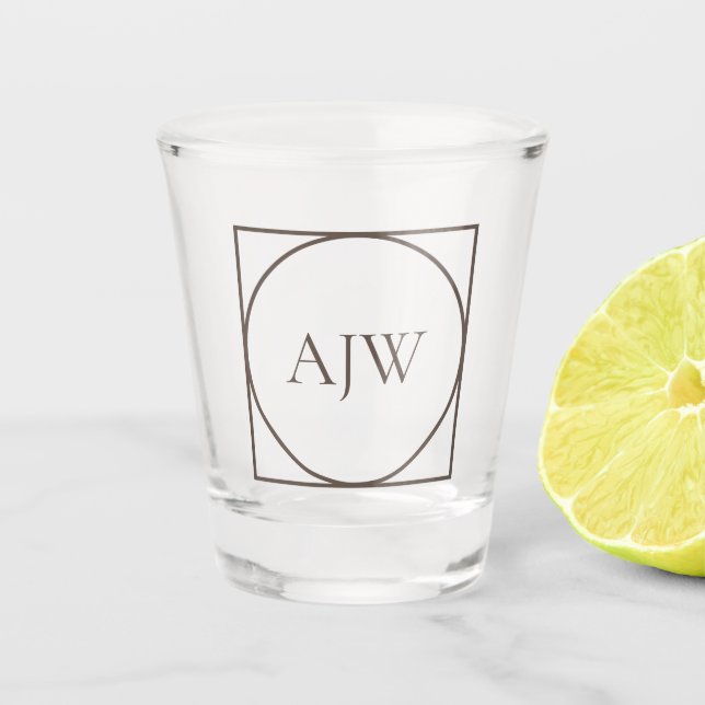 Personalised initials shot glass (Front)