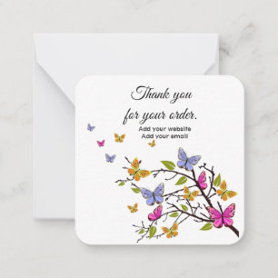 Personalised inserts Business Butterfly notecards
