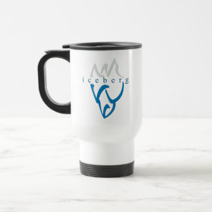 Personalised Inspirational Blue Abstract Iceberg Travel Mug