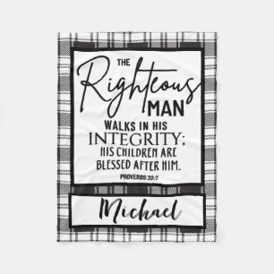 Personalised Inspirational Christian Bible Verse Fleece Blanket