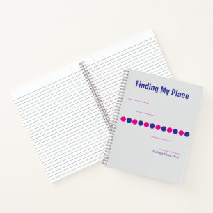 Personalised Inspirational Minimalist Pink, Blue Notebook