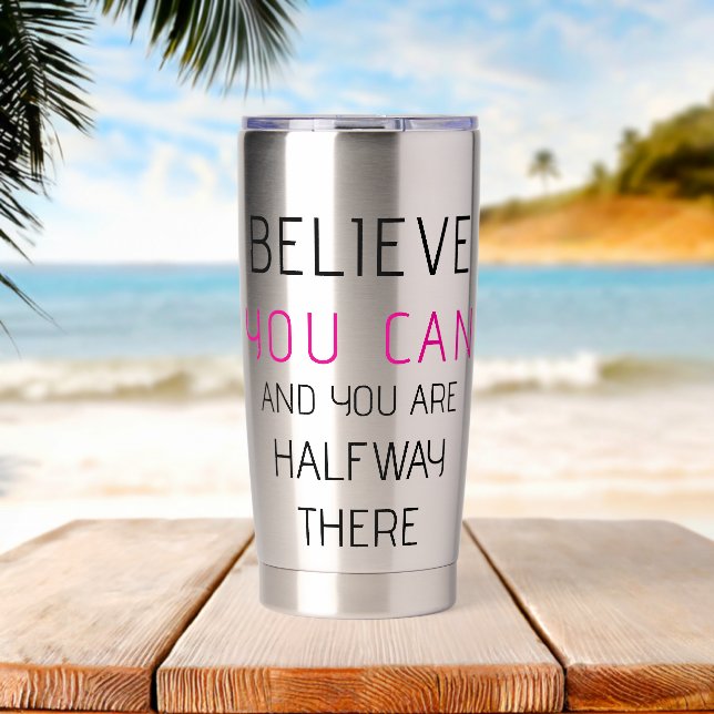 Personalised Inspirational Quote Insulated Tumbler (Beach (Rotated))
