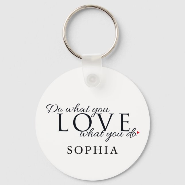 Personalised Inspirational Quote Key Ring (Front)