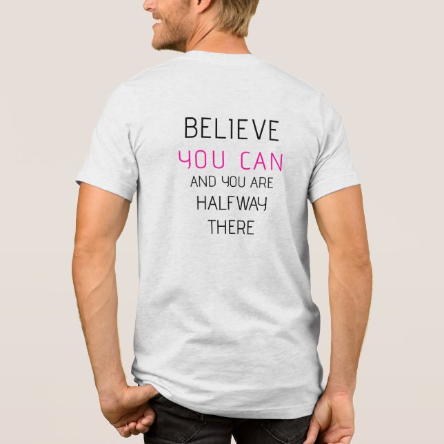 Personalised Inspirational Quote Tri-Blend Shirt (Back)