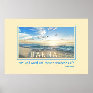 Personalised Inspirational Quotes KIND WORDS Poster