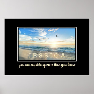 Personalised Inspirational Quotes You Are Capable Poster