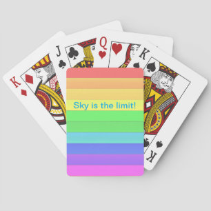 Personalised Inspirational Rainbow Colour Stripes Playing Cards