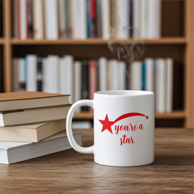 Personalised Inspirational Red Stars Mug (Creator Uploaded)