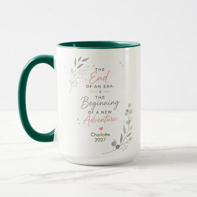 Personalised Inspirational Retirement coworker  Mug (Left)
