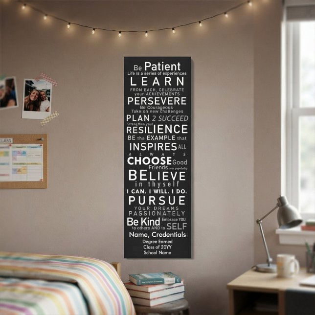 Personalised Inspirational Words for Graduates Canvas Print (Creator Uploaded)