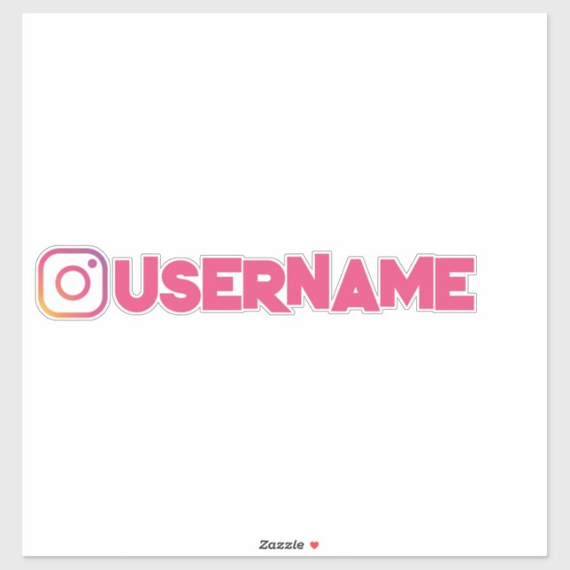 Personalised Instagram Name Vinyl Decal  (Sheet)