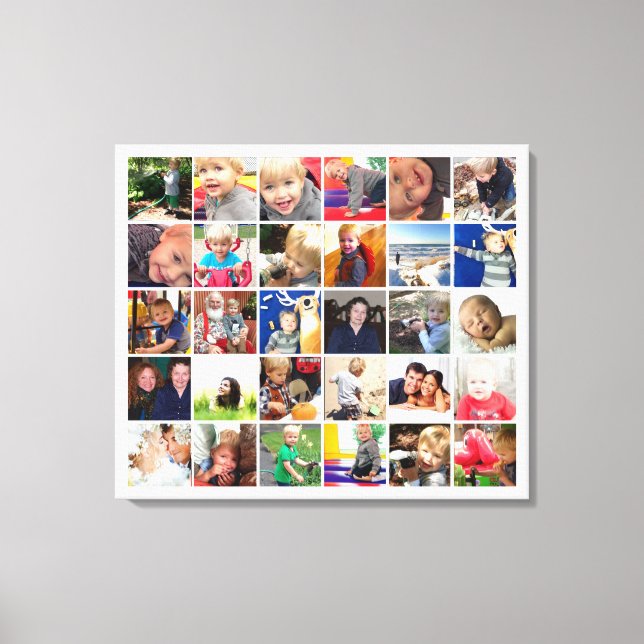 Personalised Instagram Photo Collage Canvas Print (Front)