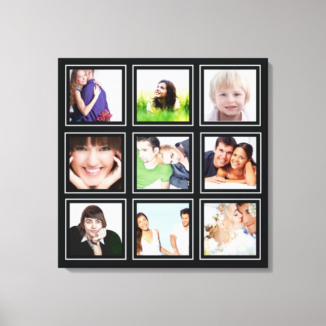 Personalised Instagram Photo Collage Canvas Print (Front)