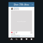 Personalised Instagram photo prop selfie frame Poster<br><div class="desc">Personalised Instagram photo prop selfie frame photo booth,  Blush Roses ©</div>