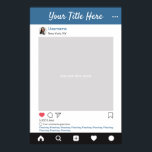 Personalised Instagram photo prop selfie frame Poster<br><div class="desc">Personalised Instagram photo prop selfie frame photo booth,  Blush Roses ©</div>