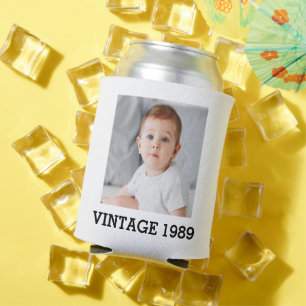 Personalised Insulated Can cooler, vintage  Cooler