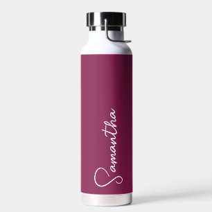 Personalised Insulated Water Bottle – Burgundy