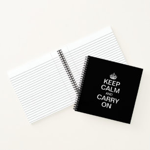 Personalised internet meme KEEP CALM and CARRY ON Notebook