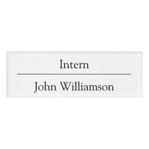 Personalised Internship or Business Position Name Tag