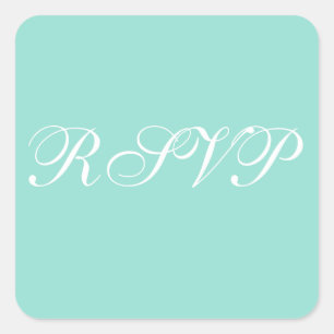 Personalised Invites Pale Robin Egg Blue Square Sticker