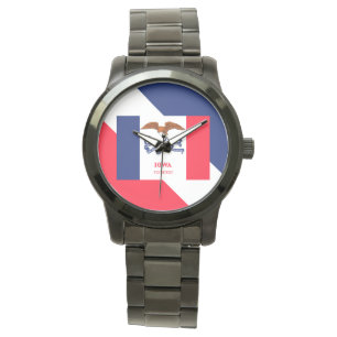 Personalised Iowa State Flag Design Watch