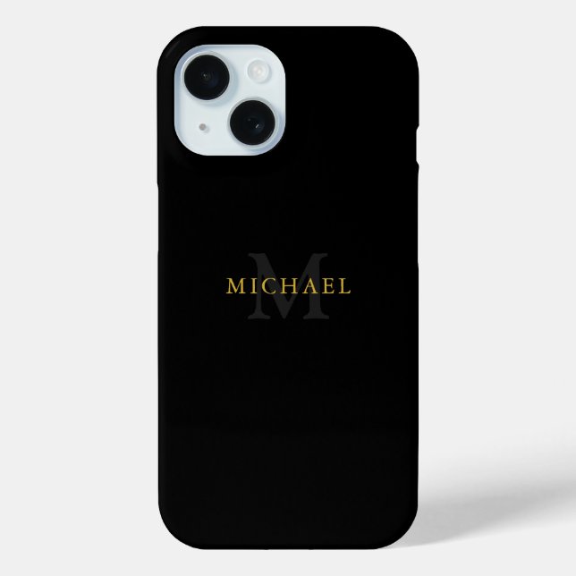Personalised iPhone 15 Case with Name & Initial (Back)