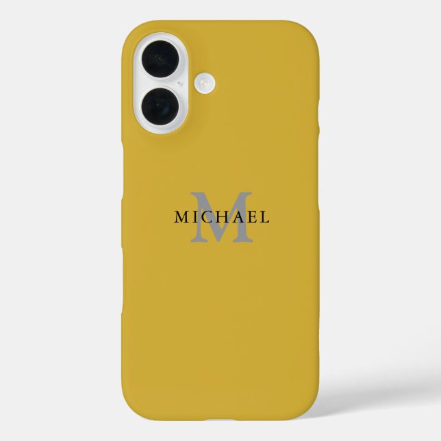 Personalised iPhone 16 Case with Name & Initial (Back)