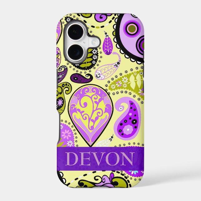 Personalised iPhone 5 Paisley Mobile Device Case (Back)