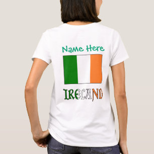 Personalised Ireland Flag Heritage Women's  T-Shirt