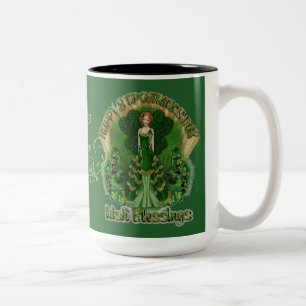 Personalised Irish Blessings St Patrick's Day Mug2 Two-Tone Coffee Mug