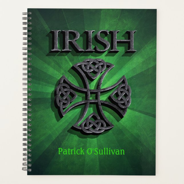 Personalised Irish Celtic Cross Planner (Front)