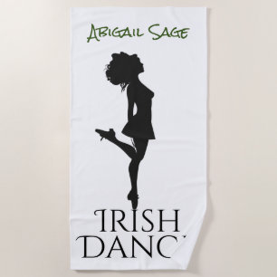 Personalised Irish Dancer Hard Shoe Dance Beach Towel